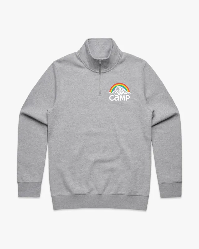 In It Together Qtr Zip - Heather Grey sold by Camp Brand Goods