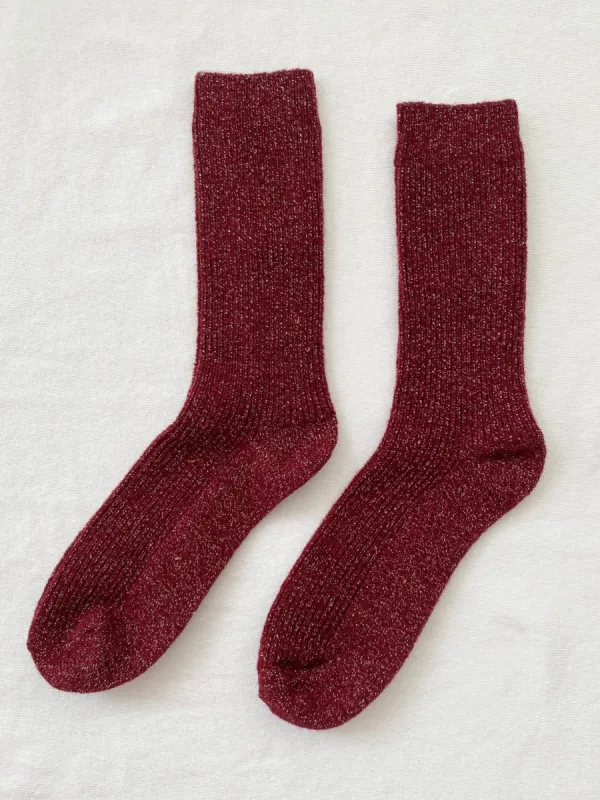 Winter Sparkle Socks Wine made by Le Bon Shoppe