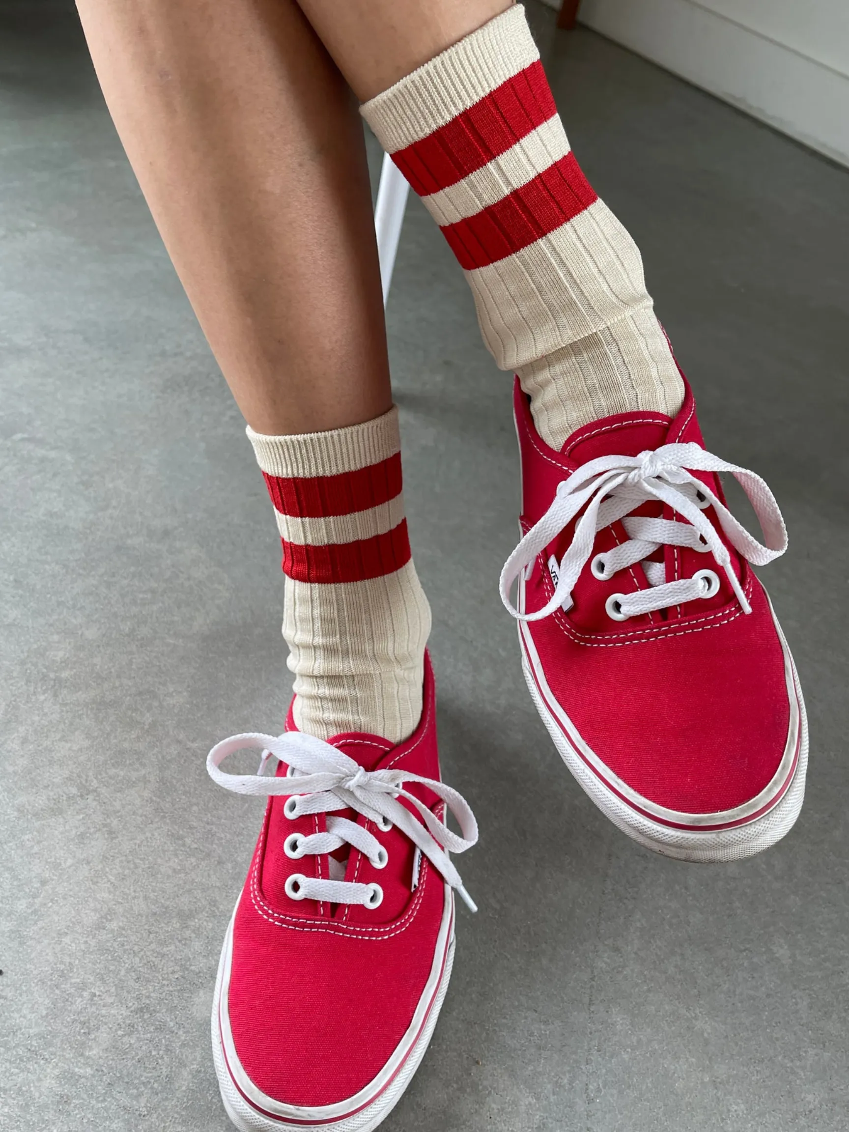 Varsity Her Socks Red sold by Camp Brand Goods product image thumbnail 3