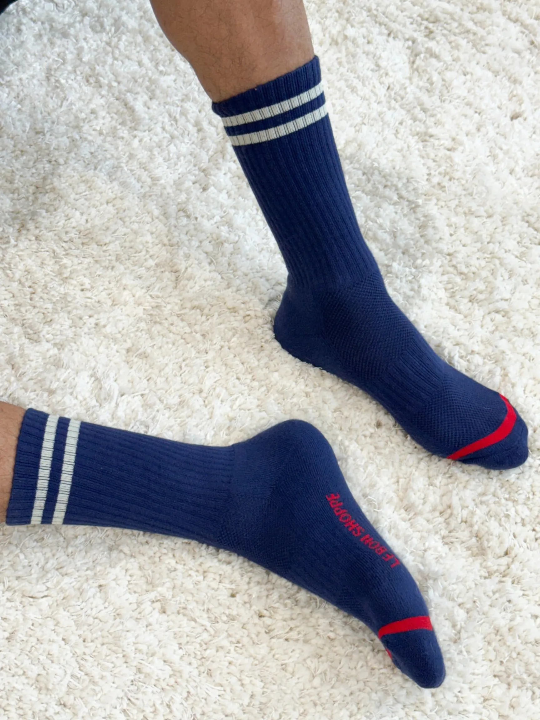 Extended Boyfriend Socks Navy sold by Camp Brand Goods product image thumbnail 3