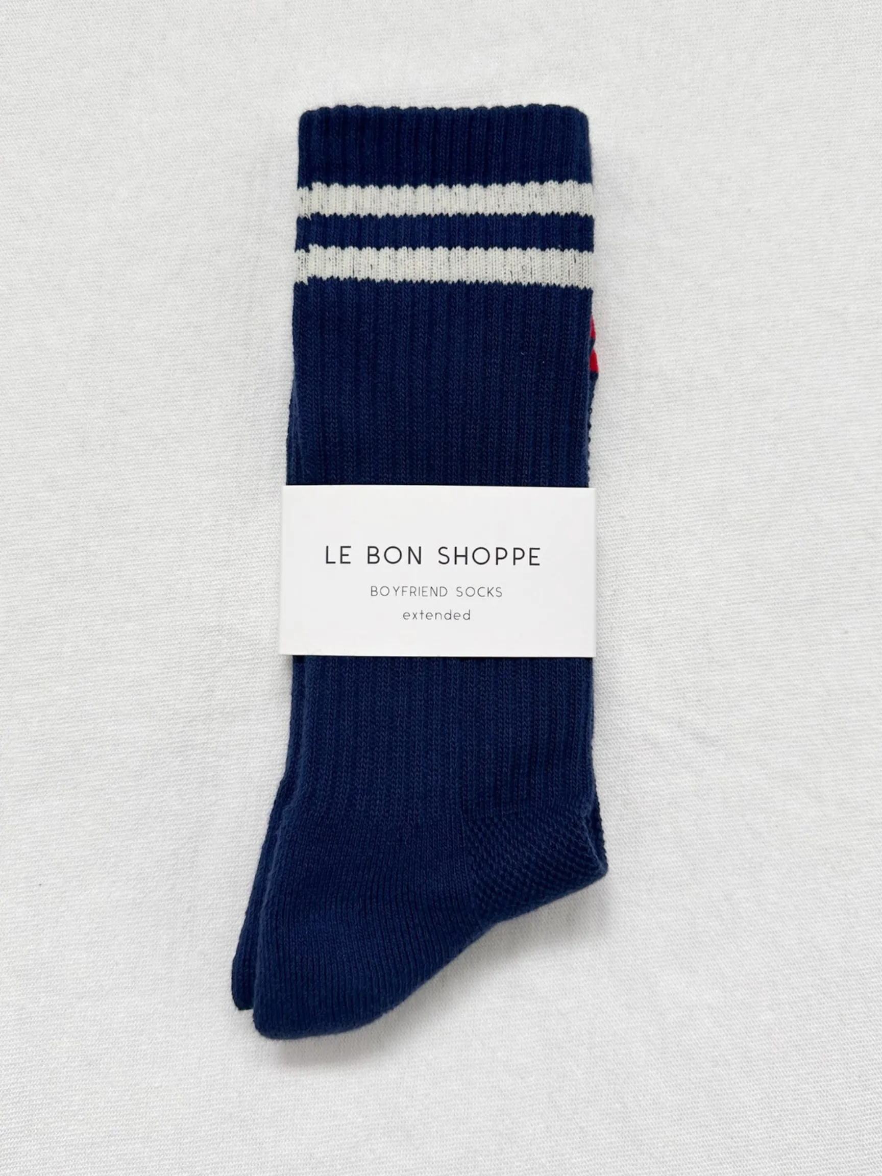 Extended Boyfriend Socks Navy sold by Camp Brand Goods product image thumbnail 2