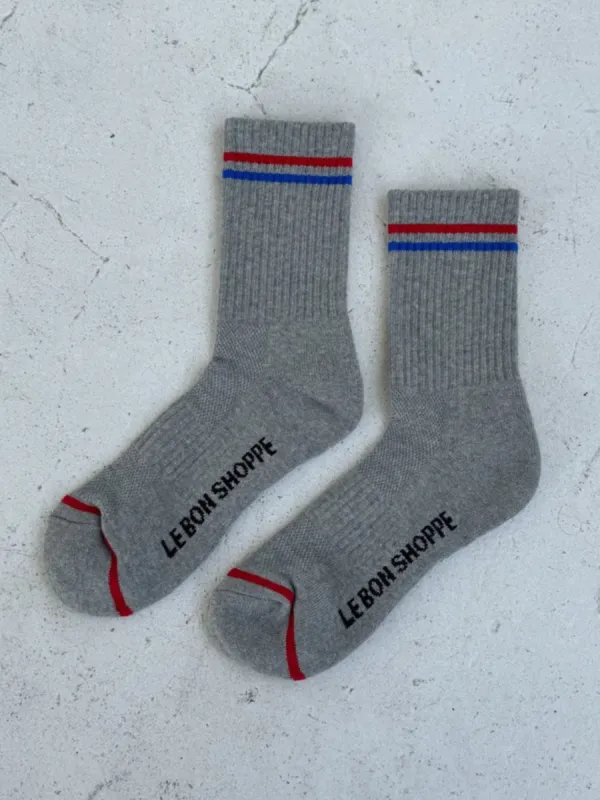 Boyfriend Socks True Grey sold by Camp Brand Goods
