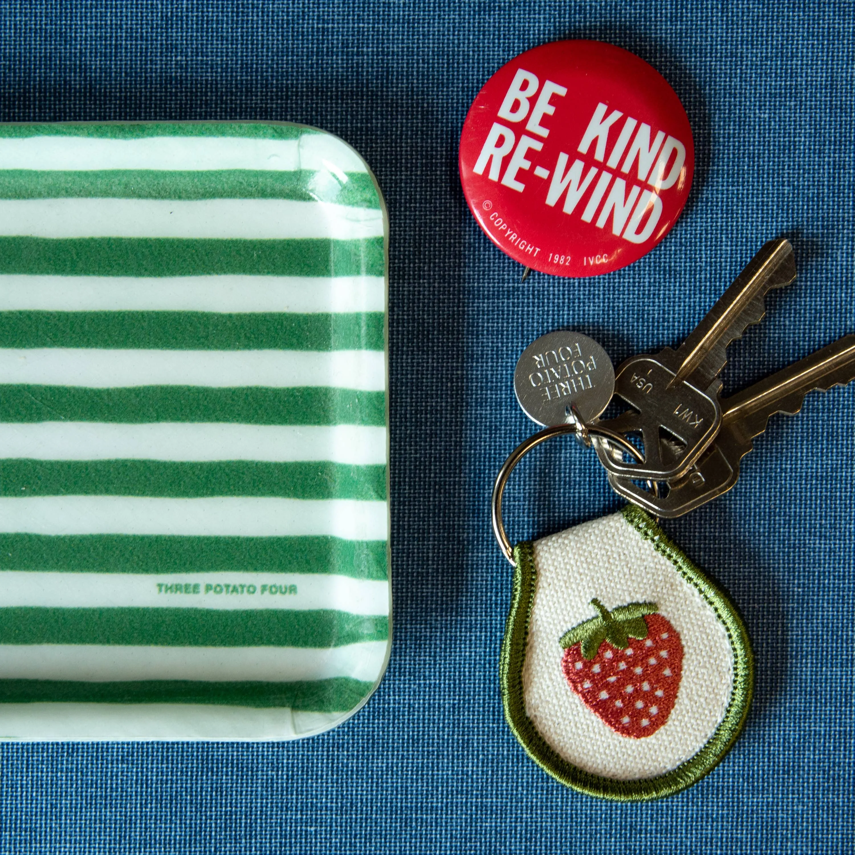 Patch Keychain - Strawberry sold by Camp Brand Goods product image thumbnail 2