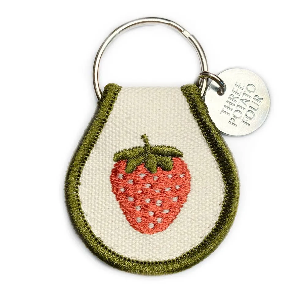 Patch Keychain - Strawberry sold by Camp Brand Goods