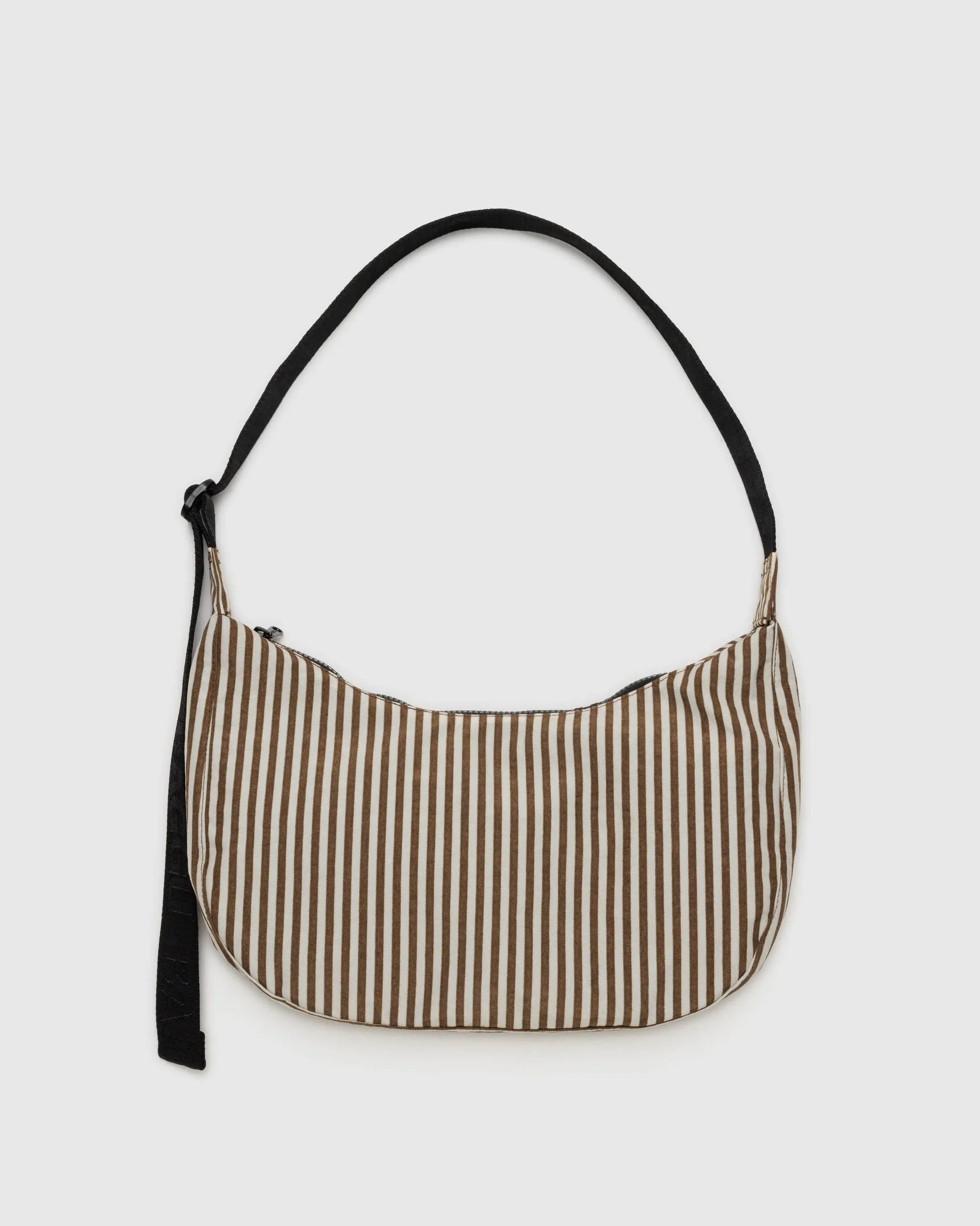 Medium Nylon Crescent Bag Brown Stripe sold by Camp Brand Goods