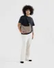 Medium Nylon Crescent Bag Brown Stripe sold by Camp Brand Goods