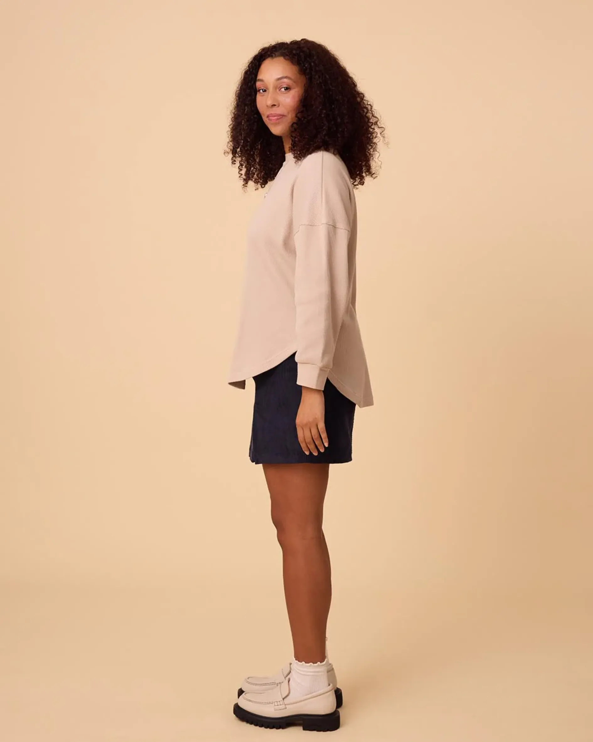 Waffle Long Sleeve Biscotti sold by Camp Brand Goods product image thumbnail 2