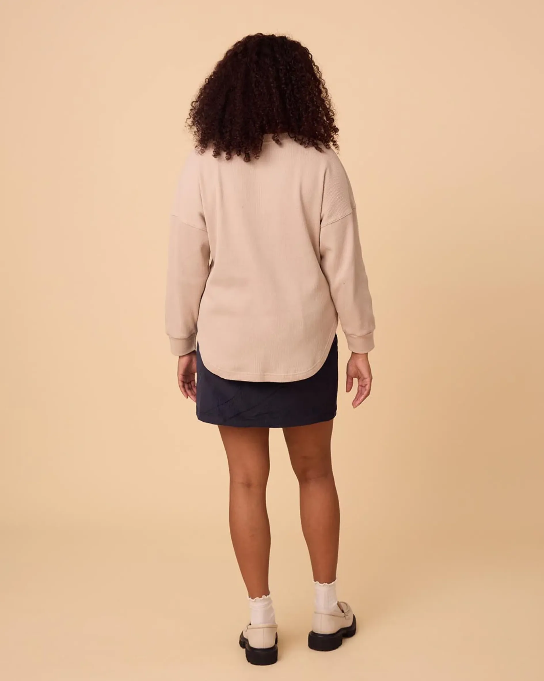 Waffle Long Sleeve Biscotti sold by Camp Brand Goods product image thumbnail 3