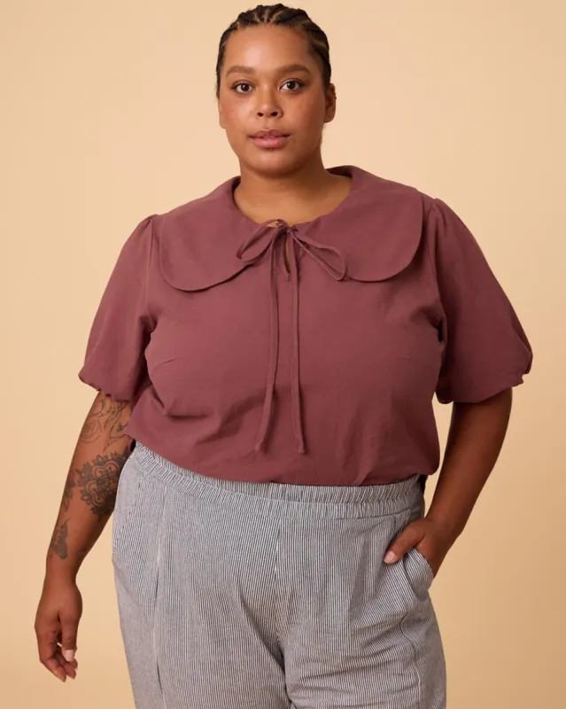 Crescent Blouse Plum sold by Camp Brand Goods