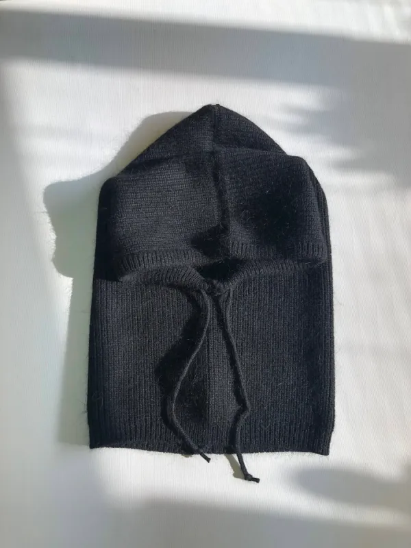 Angora Wool Balaclava Black sold by Camp Brand Goods