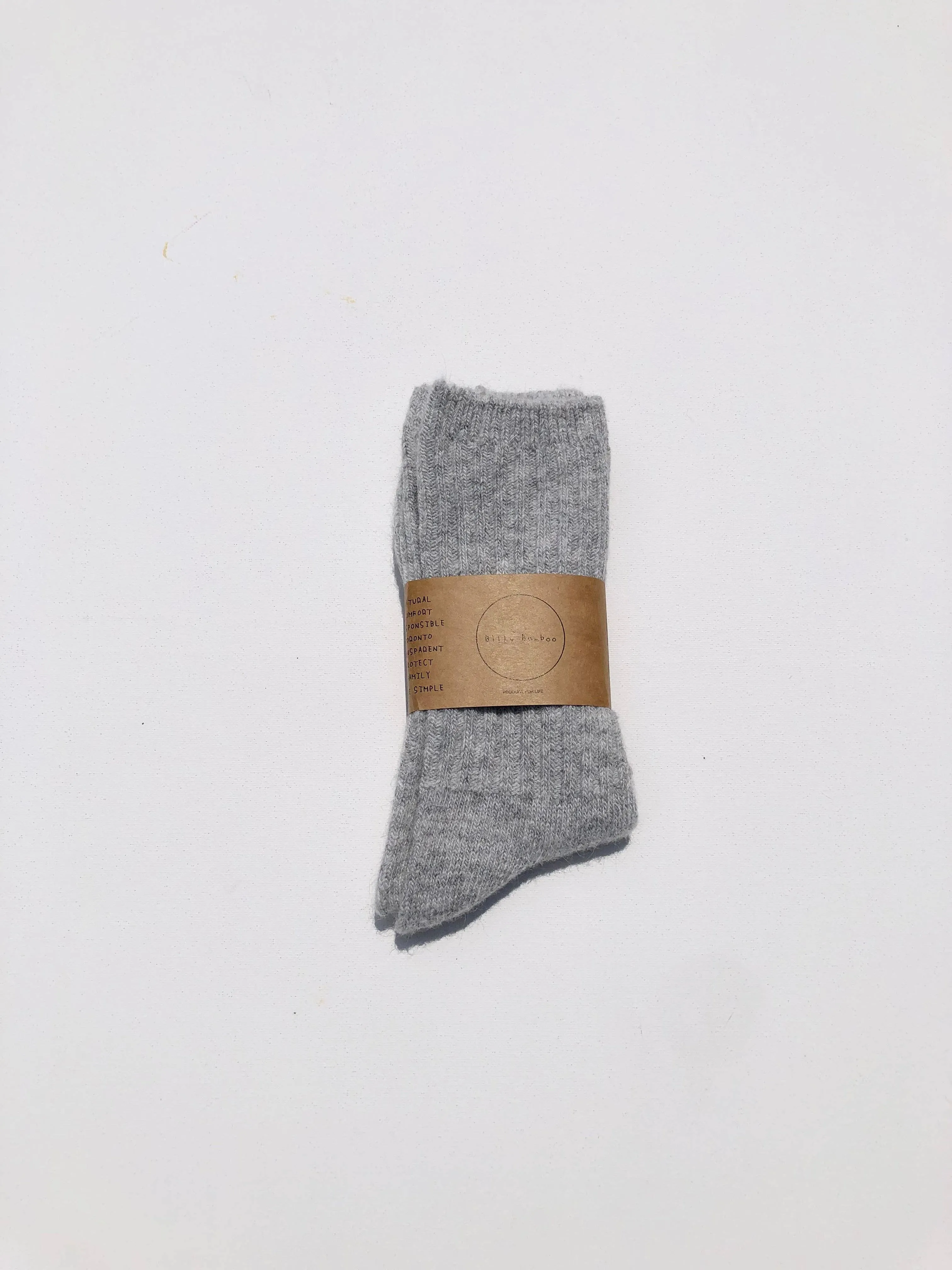 Iceland Cottage Wool Socks Gray Mélange sold by Camp Brand Goods
