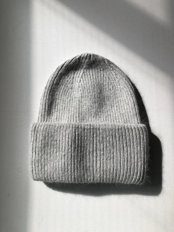 Royal Angora Wool Beanie Light Gray sold by Camp Brand Goods