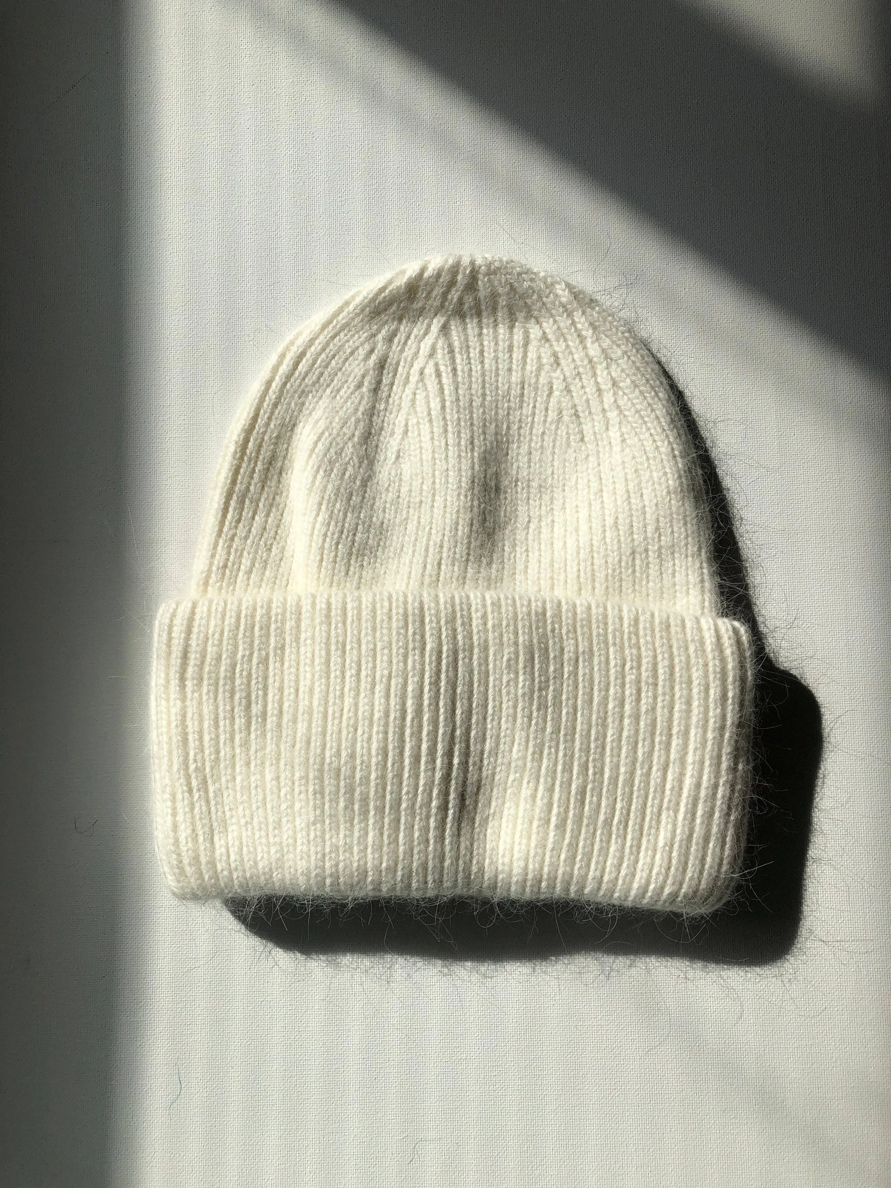 Royal Angora Wool Beanie White sold by Camp Brand Goods
