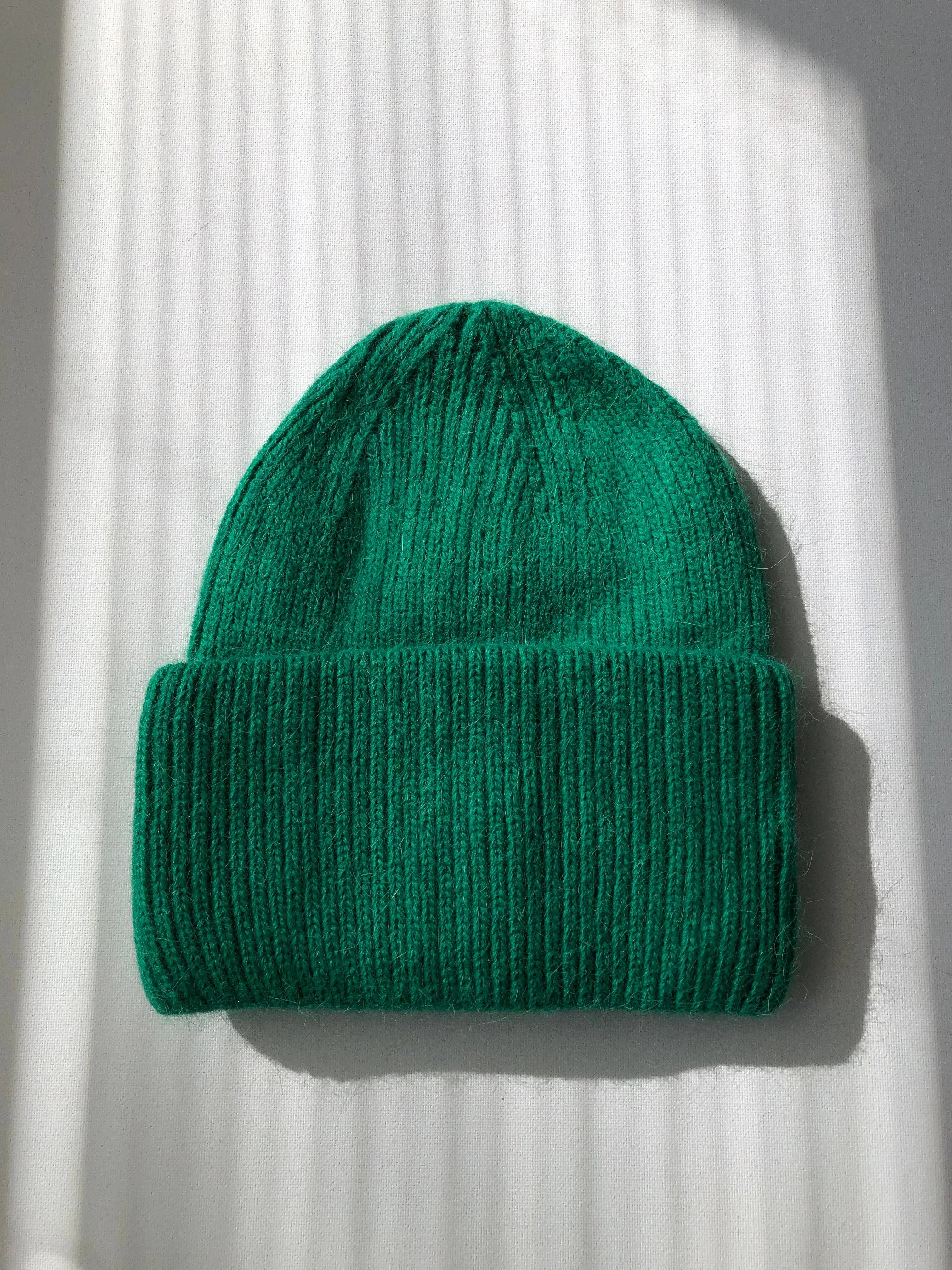 Royal Angora Wool Beanie - Emerald Green sold by Camp Brand Goods