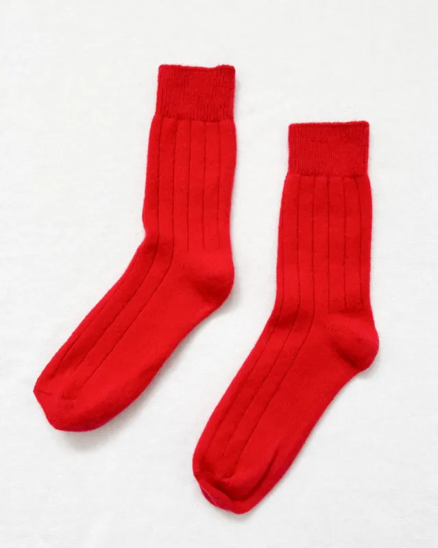 Classic Cashmere Socks Red sold by Camp Brand Goods