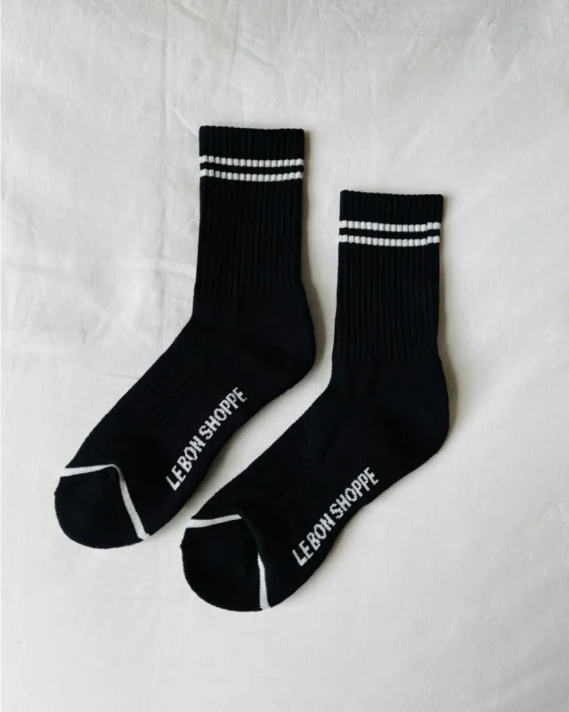Boyfriend Socks Noir sold by Camp Brand Goods