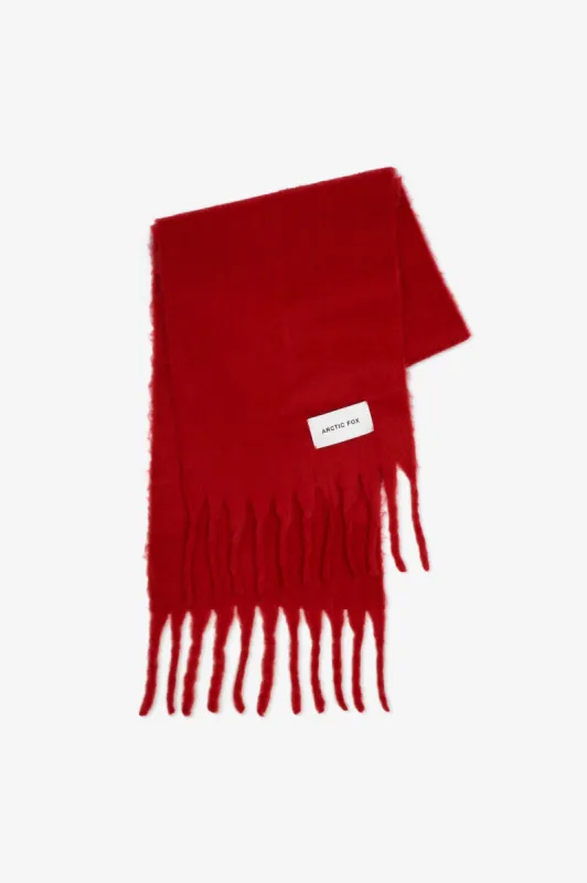 The Stockholm Scarf Crimson Red made by Camp Brand Goods