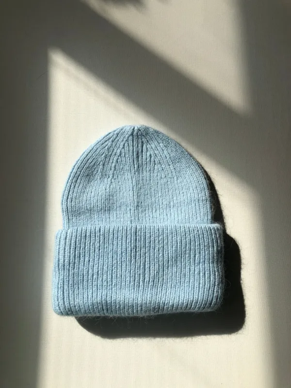 Royal Angora Wool Beanie Sky Light Blue sold by Camp Brand Goods