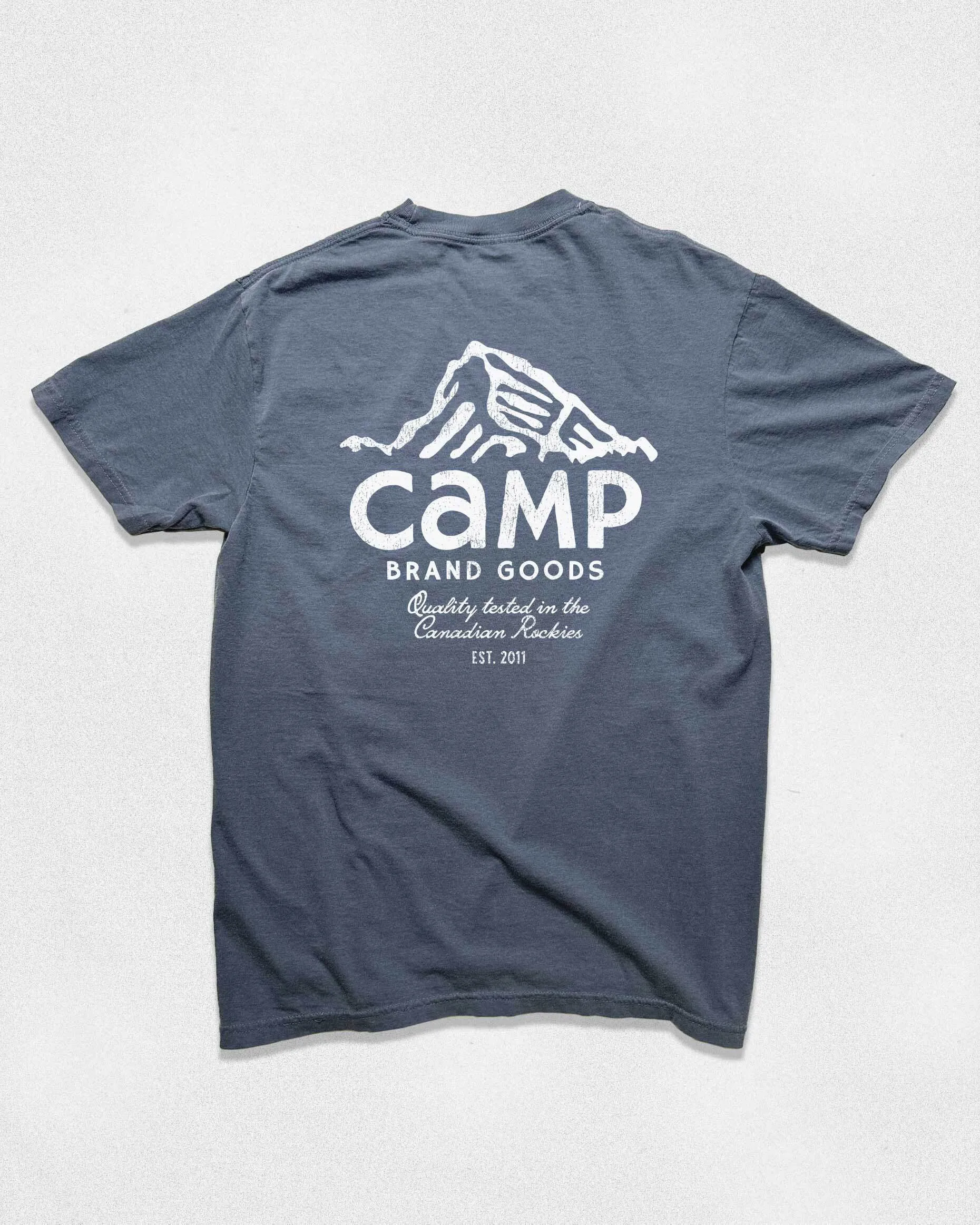 Peak Logo Vintage Tee Faded Navy sold by Camp Brand Goods product image thumbnail 2