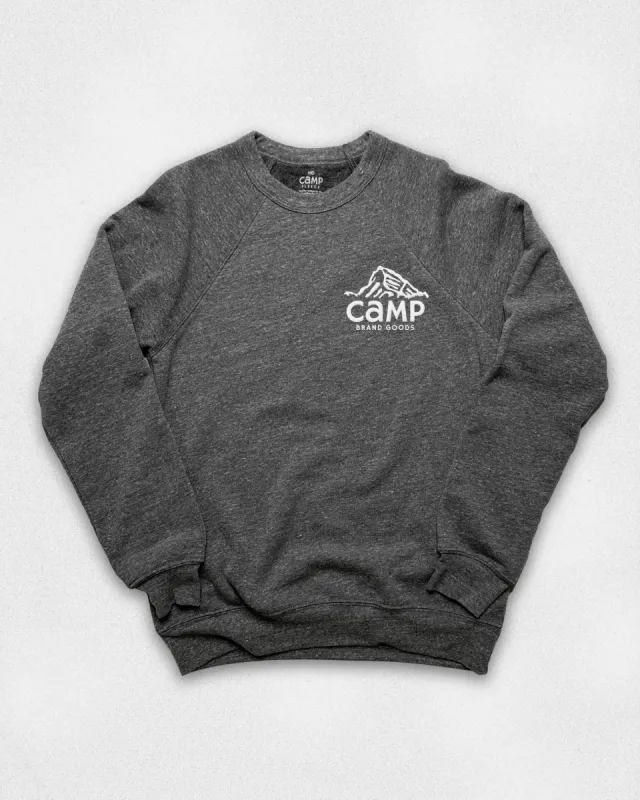Peak Logo Original Crew - Heather Grey sold by Camp Brand Goods