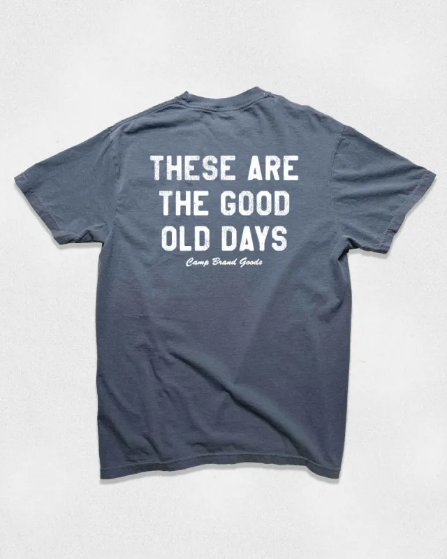 Good Ol Days Vintage Tee Faded Navy sold by Camp Brand Goods