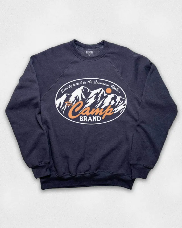 Alpine Glow Original Crew Heather Navy sold by Camp Brand Goods