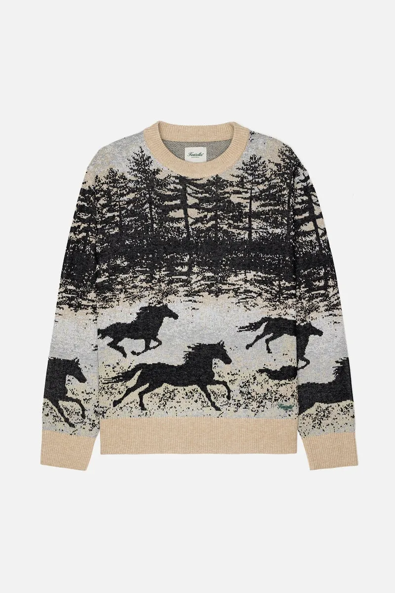 Jacquard Knit Sweater Wild Stallion sold by Camp Brand Goods