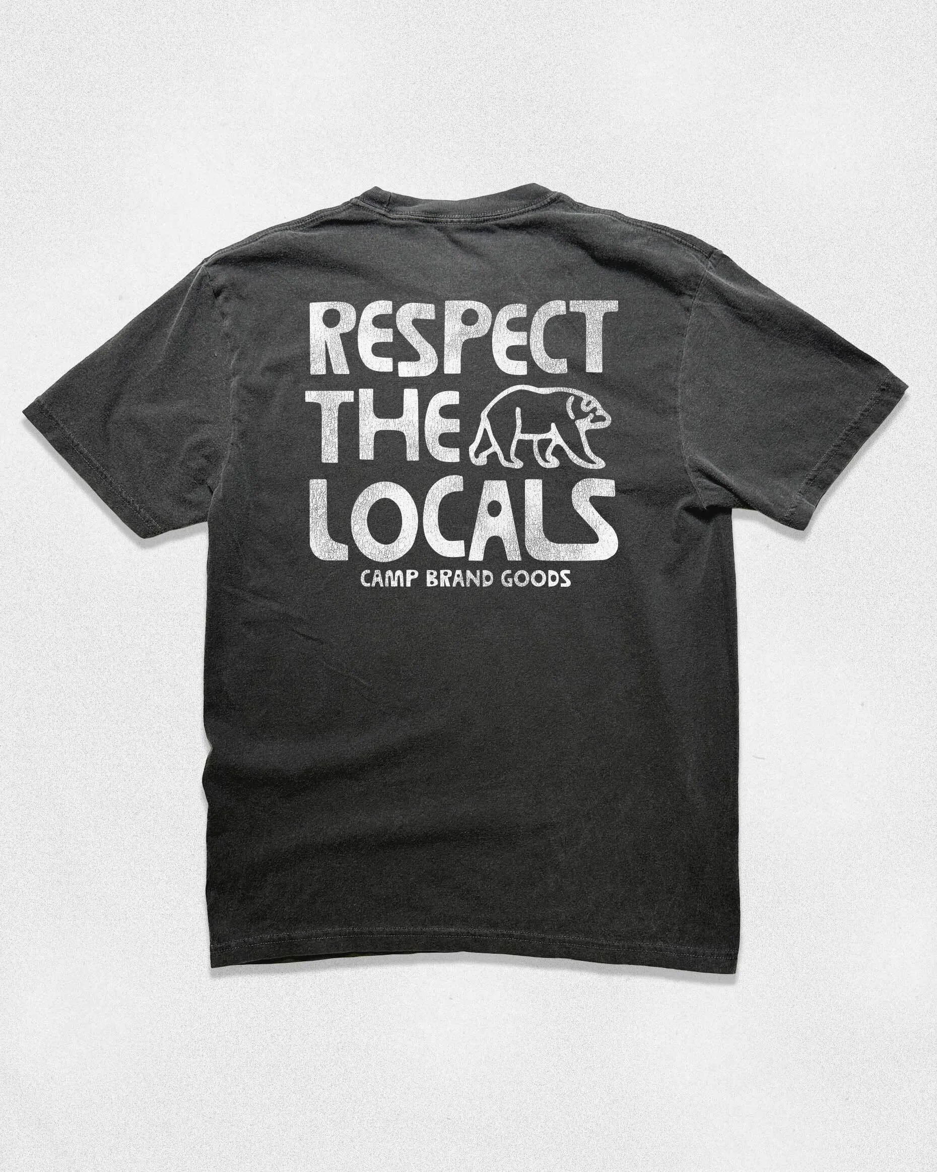 Respect The Locals Vintage Tee Faded Black sold by Camp Brand Goods