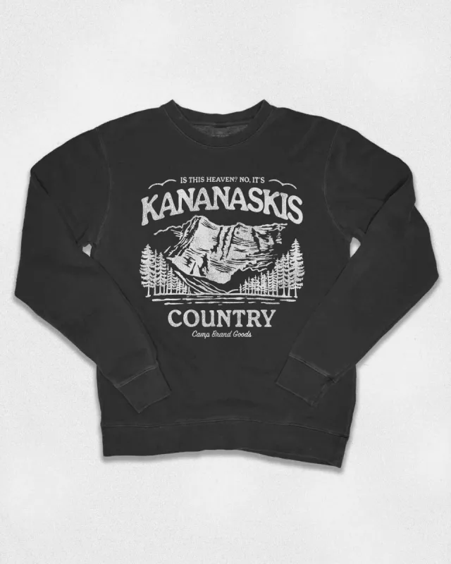 Kananaskis Vintage Crew - Faded Black sold by Camp Brand Goods