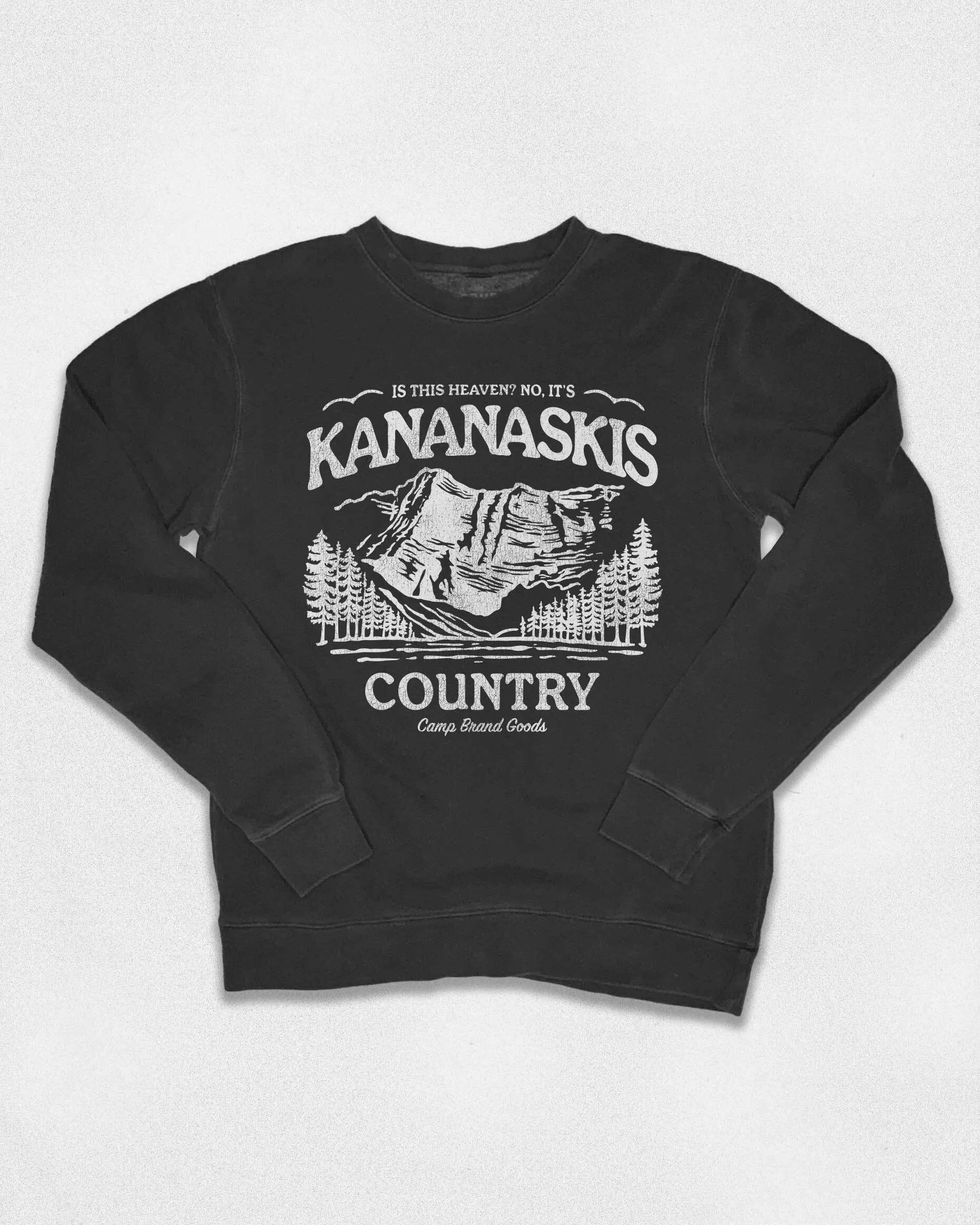 Kananaskis Vintage Crew - Faded Black sold by Camp Brand Goods