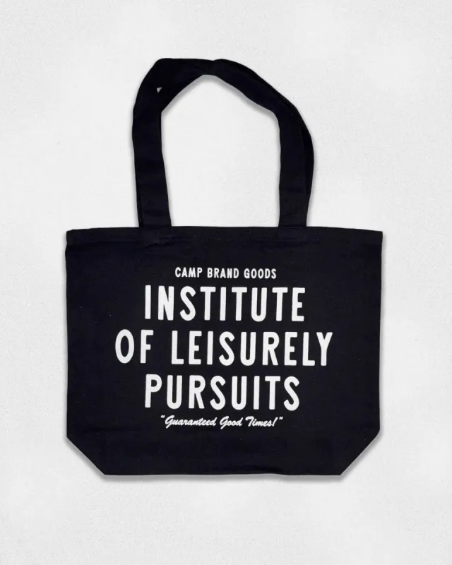 Institute Shoulder Tote - Black sold by Camp Brand Goods