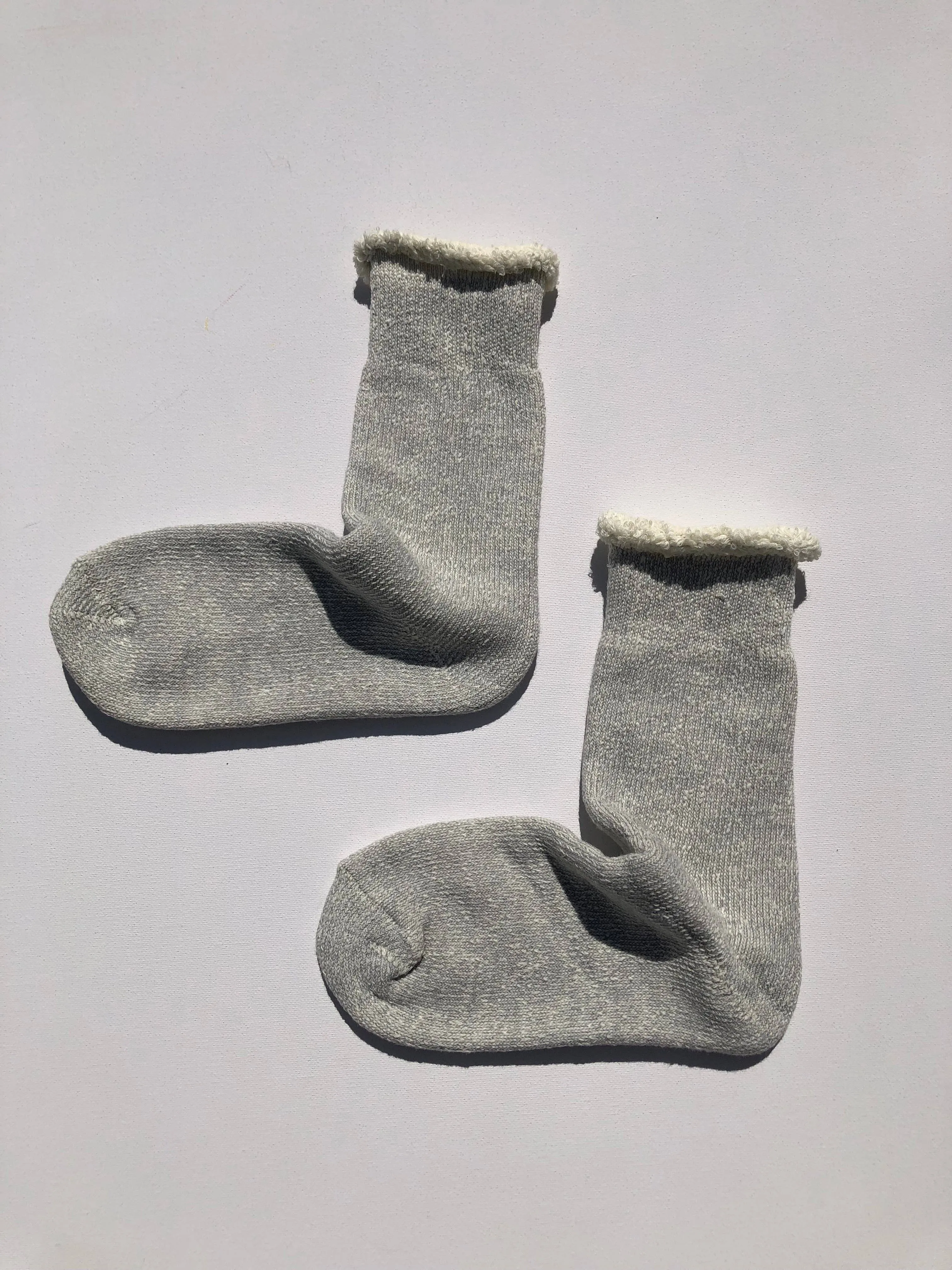 Super Terry Loop Socks Light Grey sold by Camp Brand Goods