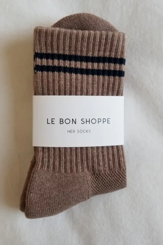 Boyfriend Socks Cocoa sold by Camp Brand Goods