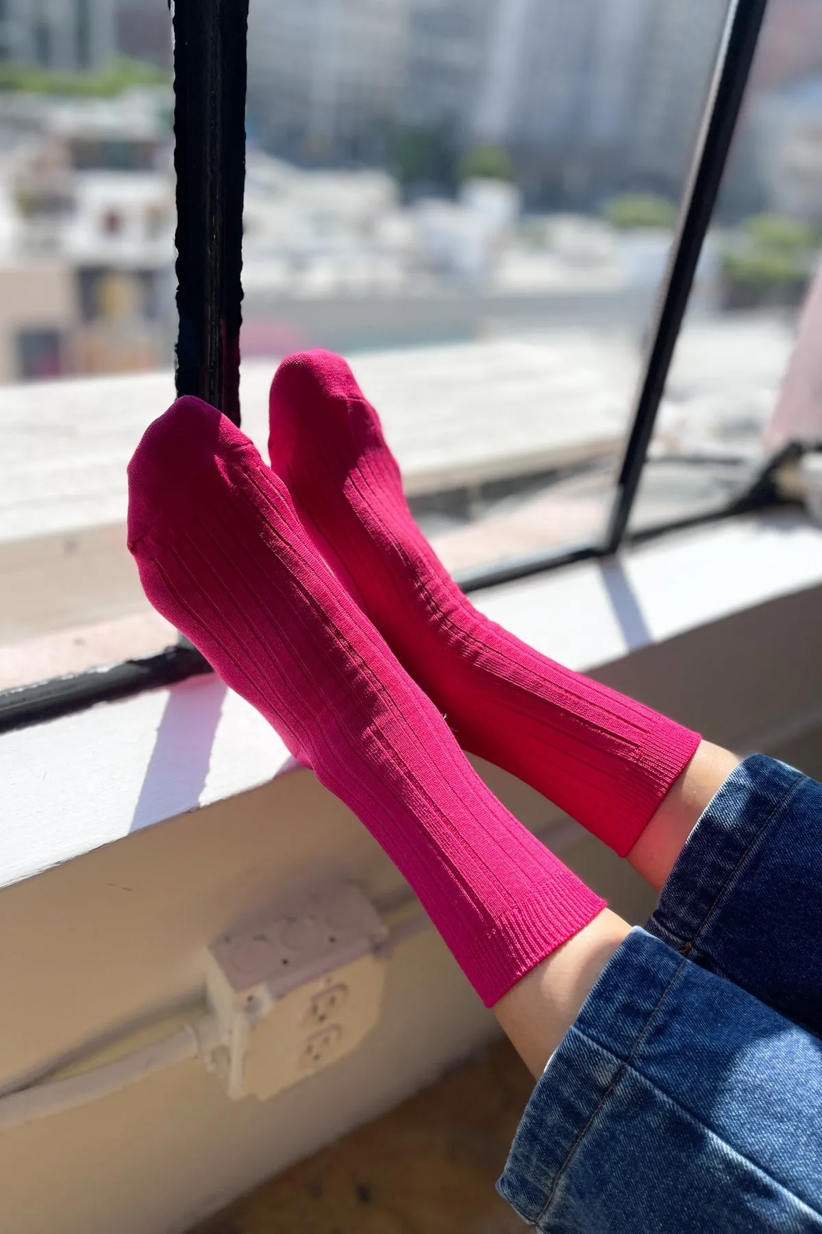 Her Socks Fuschia sold by Camp Brand Goods product image thumbnail 3