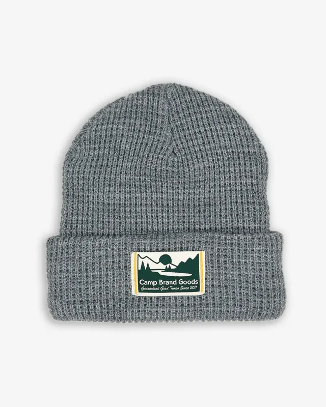 Good Times Waffle Toque - Heather Grey sold by Camp Brand Goods