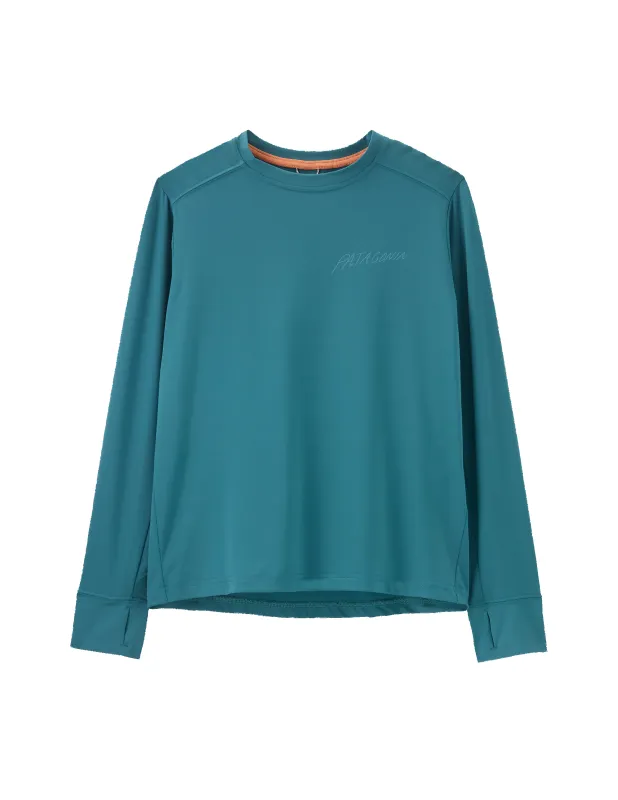 Kid's Longsleeve Capilene Silkweight T-Shirt Bear Out There: Wetland Blue sold by Camp Brand Goods
