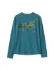Kid's Longsleeve Capilene Silkweight T-Shirt Bear Out There: Wetland Blue sold by Camp Brand Goods