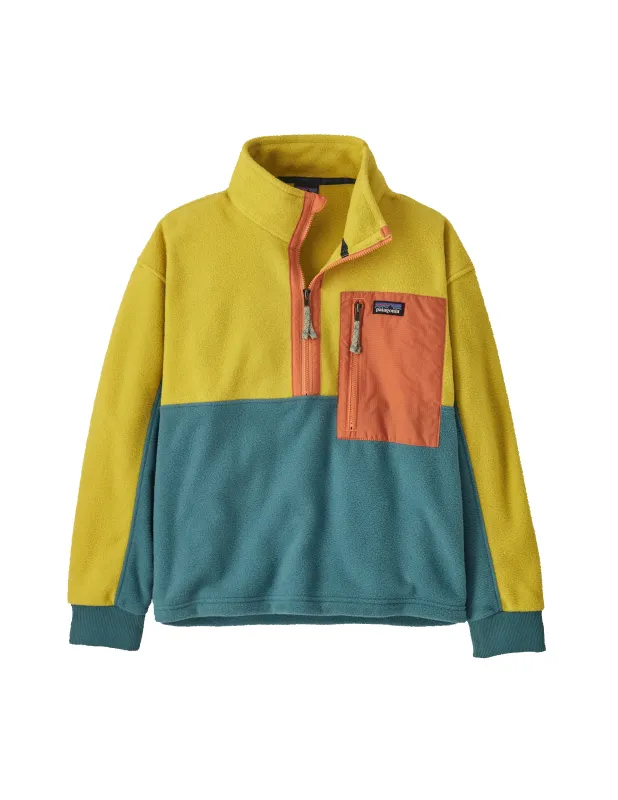 Kid's Microdini 1/2 Zip Pullover Wetland Blue sold by Camp Brand Goods