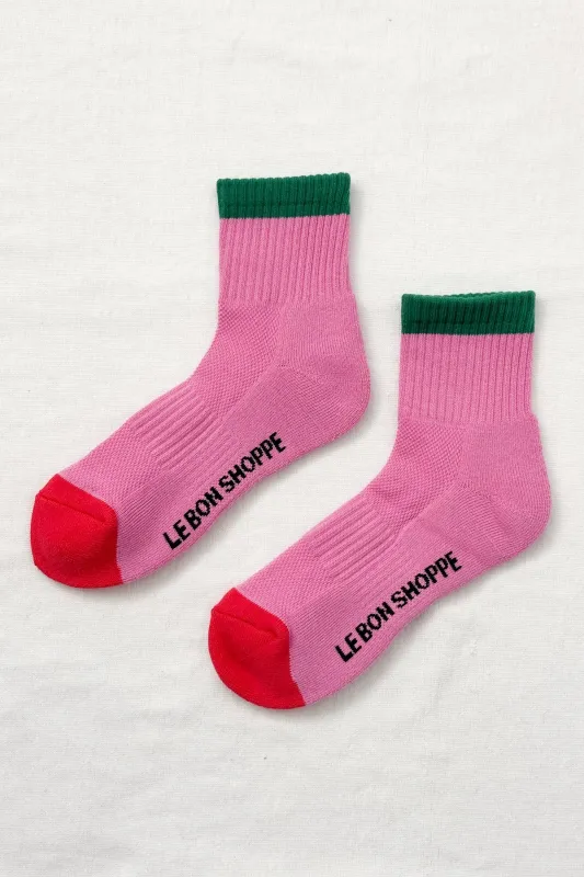 Colour Block Girlfriend Socks Rose Green sold by Camp Brand Goods