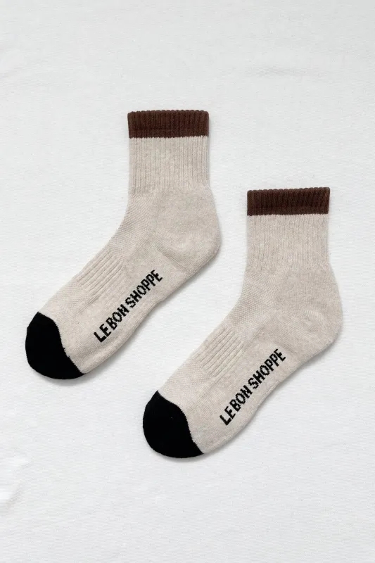 Colour Block Girlfriend Socks Black Coffee sold by Camp Brand Goods