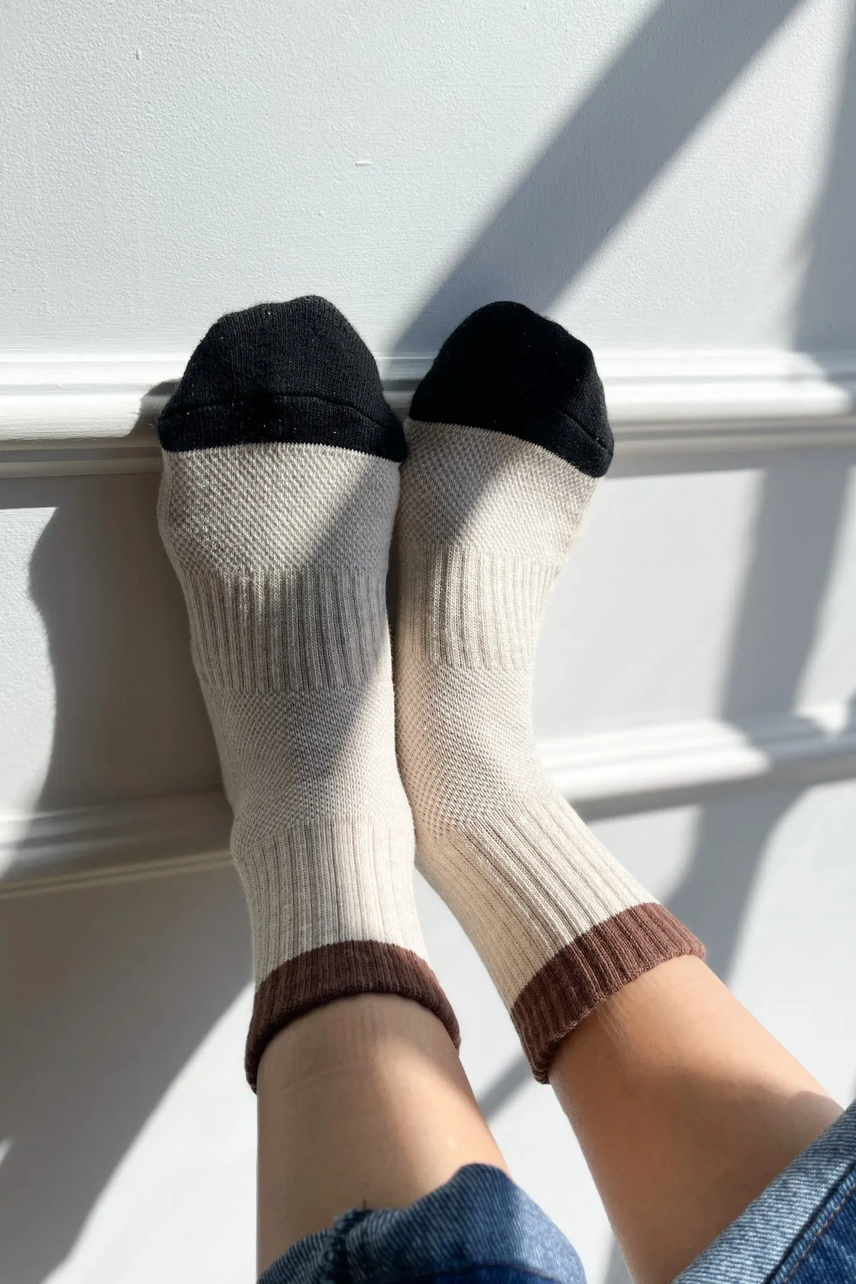 Colour Block Girlfriend Socks Black Coffee sold by Camp Brand Goods product image thumbnail 2