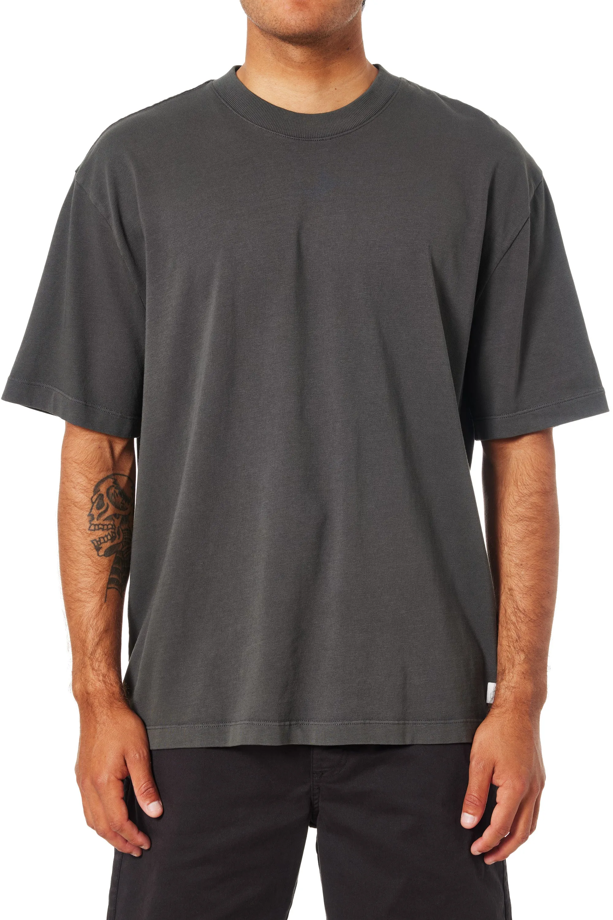 Box Fit Heritage Tee Black Wash Pigment Dye sold by Camp Brand Goods product image thumbnail 2