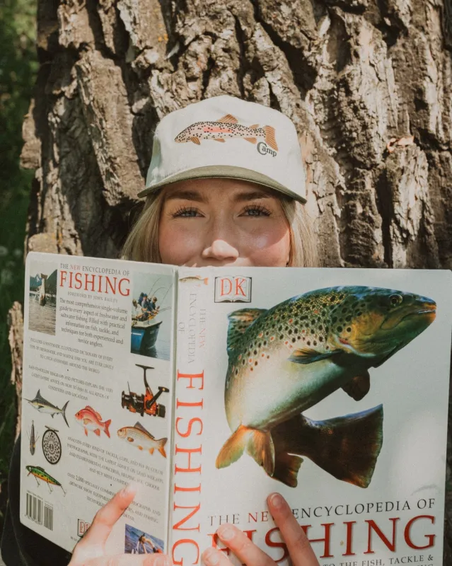 Brown Trout 5 Panel Camp Hat - Moss sold by Camp Brand Goods