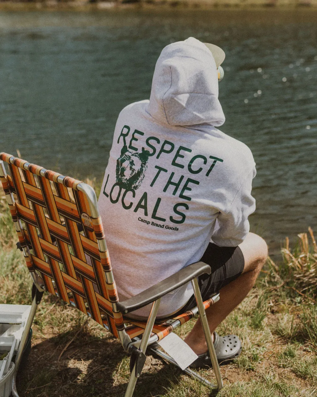 Respect Relaxed Fleece Hoodie - White Heather sold by Camp Brand Goods product image thumbnail 2