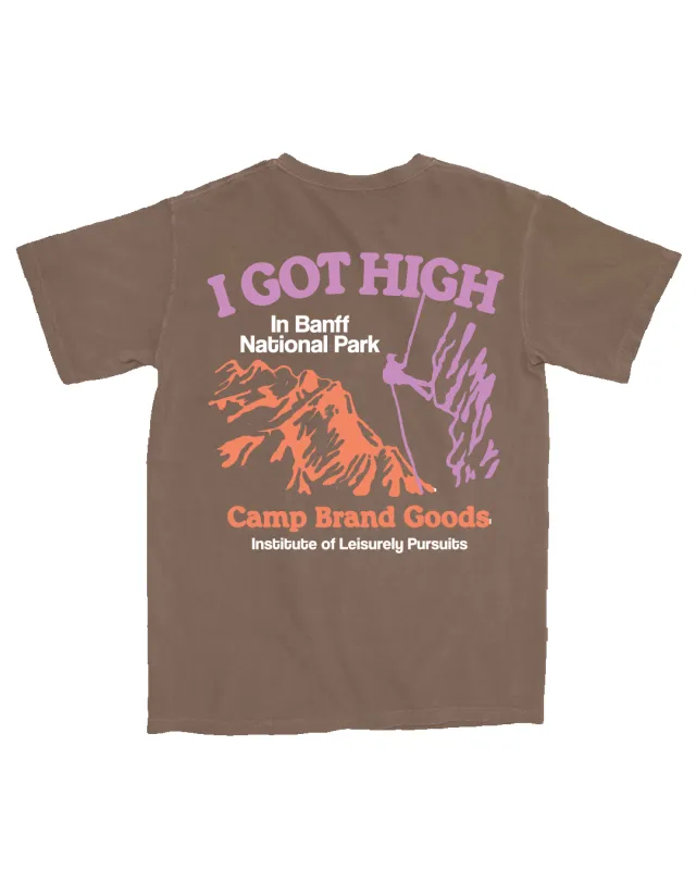 I Got High Vintage Tee - Faded Coffee sold by Camp Brand Goods