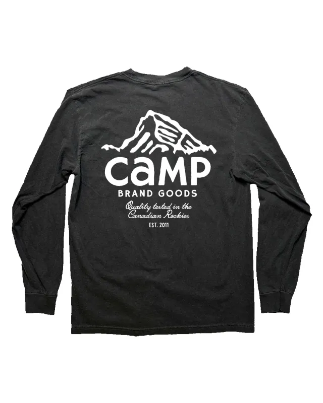 Peak Logo Vintage Longsleeve - Faded Black sold by Camp Brand Goods