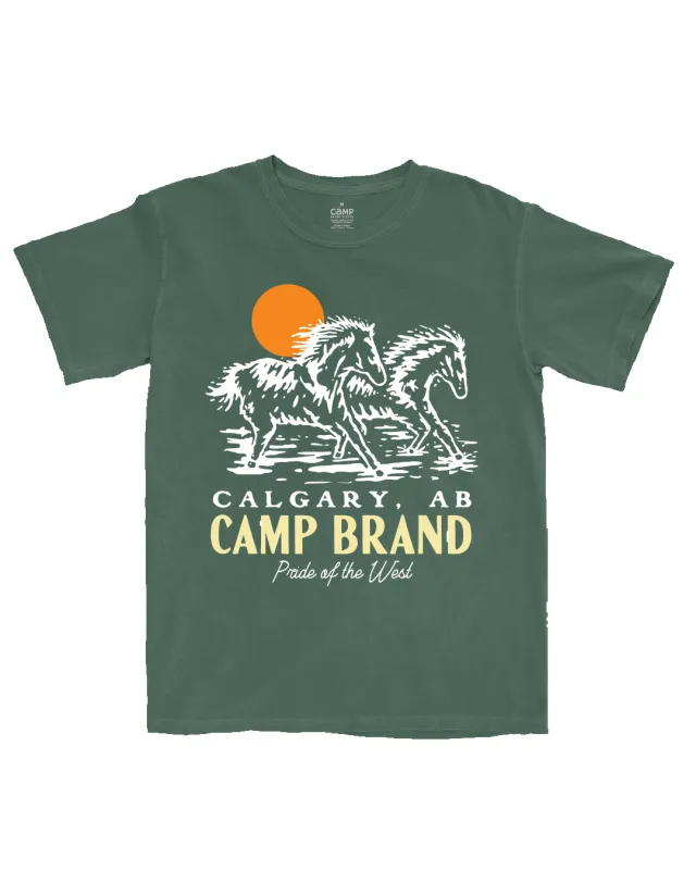 Stampede Vintage Tee - Faded Pine sold by Camp Brand Goods