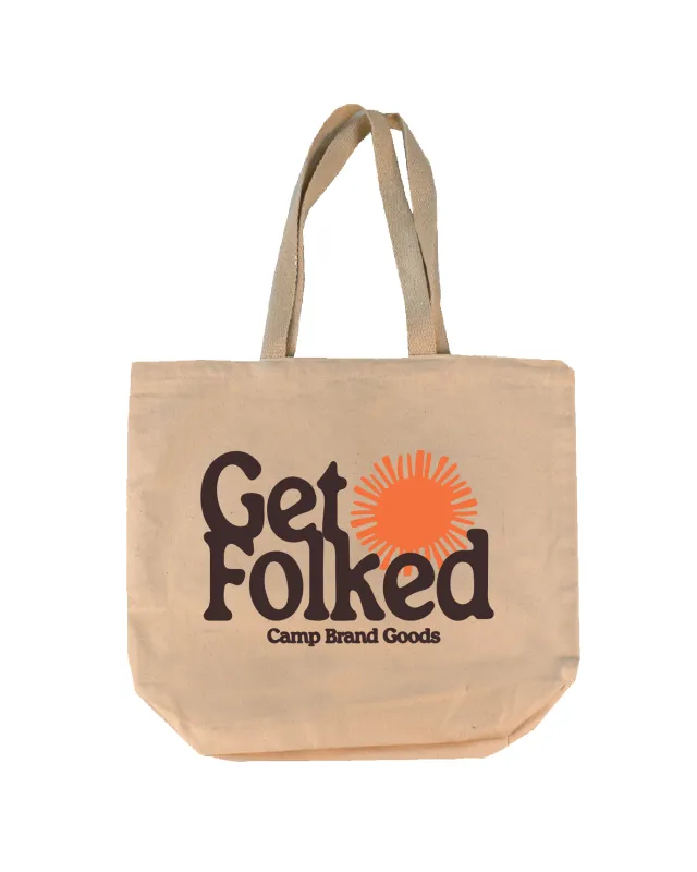 Get Folked Cotton Tote - Natural sold by Camp Brand Goods