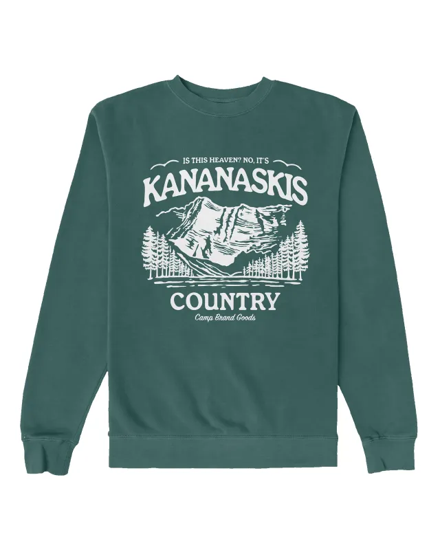 Kananaskis Vintage Crew - Faded Green sold by Camp Brand Goods