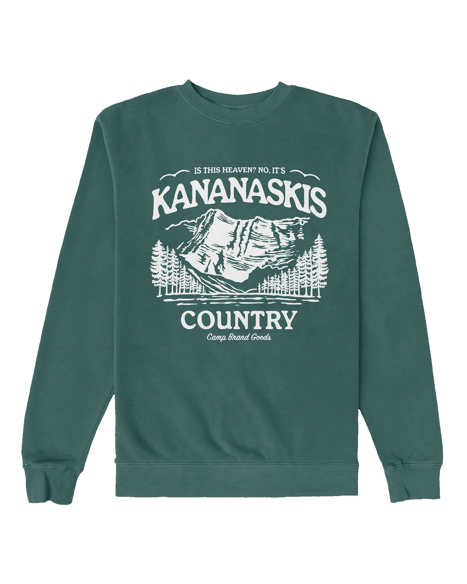 Kananaskis Vintage Crew - Faded Green sold by Camp Brand Goods